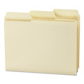 File Folders | Smead 10395 0.75 in. Expansion 1/3-Cut SuperTab Reinforced Guide Height Top Tab Folders - Letter Size/Manila (100/Box) image number 0