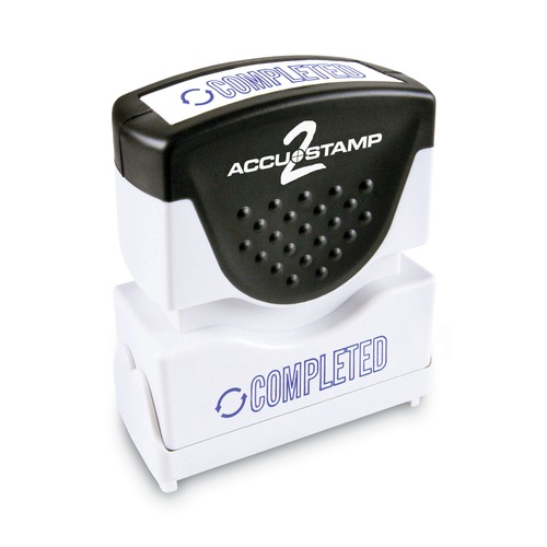 Stamps & Stamp Supplies | ACCUSTAMP2 035582 1.63 in. x 0.5 in. COMPLETED Pre-Inked Shutter Stamp - Blue image number 0