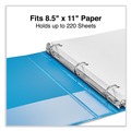 Just Launched | Universal UNV20713 11 in. x 8.5 in. 1 in. Capacity 3 Rings Slant D-Ring View Binder - Light Blue image number 6