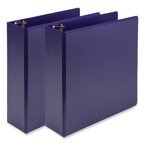 Binders | Samsill U86808 Earth's Choice 3 Rings 3 in. Capacity 11 in. x 8.5 in. Plant-Based Economy Round Ring View Binders - Purple (2/Pack) image number 0