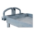 Cleaning Carts | Rubbermaid Commercial 2192464 BRUTE Heavy-Duty Ergo Handle Utility Cart Plastic Two Shelves 500 lb Capacity 25.5-in x 44-in x 39-in Gray image number 2