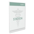 Office Presentation Supplies | Deflecto 588601 8.5 in. x 11 in. Insert Superior Image Cubicle Sign Holder - Clear image number 1