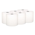 Paper Towels and Napkins | Kleenex 25639 7.5 in. x 700 ft. 1-Ply Hard Roll Paper Towels with Premium Absorbency Pockets - Gray Core/White (6/Carton) image number 0