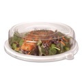 Food Trays, Containers, and Lids | Eco-Products EP-P013LID 9 in. x 1.5 in. 100% Recycled Content Round Plastic Plate Lids - Clear (300/Carton) image number 5