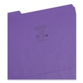 File Folders | Smead 13043 1/3-Cut Tabs Assorted Letter Size 0.75 in. Expansion Colored File Folders - Purple (100/Box) image number 2