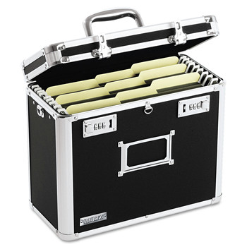 Vaultz VZ01187 13.75 in. x 7.25 in. x 12.25 in. Locking Letter File Chest - Black