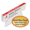 File Folders | Smead 64912 Viewables 3.5 in. Wide 1/3-Cut Quick-Fold Tabs with Labels Hanging Folder Tabs and Labels - White (45/Pack) image number 3