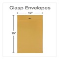 Envelopes & Mailers | Quality Park QUA37798 10 in. x 15 in. 32 lbs. Bond Weight #15 Square Flap Clasp/Gummed Closure Clasp Envelope - Brown Kraft (100/Box) image number 4