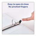 Binders | Avery 79791 3 Slant Rings 3 in. Capacity 11 in. x 8.5 in. Heavy-Duty Non Stick View Binder with DuraHinge - White (2/Pack) image number 4