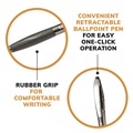 Pens | BIC VCG11 BLK Medium 1 mm GLIDE Retractable Ballpoint Pen - Black Ink, Smoke/Black Barrel (1-Dozen) image number 7