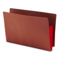 File Folders | Smead 74686 3.5 in. Expansion Legal Size Fully Lined 6.5 in. High Gussets Drop-Front End Tab File Pockets - Redrope/Red (10/Box) image number 0