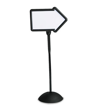 OFFICE PRESENTATION SUPPLIES | Safco 4173BL 25.5 in. x 17.75 in. x 64.25 in. WriteWay Two-Sided Dry Erase Standing Message Sign - White Surface/Black Frame