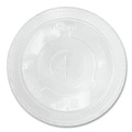 Cups and Lids | Karat C-KCL1045 32 oz. Cold Cup Flat PET Plastic Lids - Clear (600/Carton) image number 1