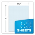 Notebooks & Pads | TOPS 33101 Quadrille Rule (10 sq-in.) 8.5 in. x 11 in. Quadrille Pads (50 Sheets/Pad) image number 1