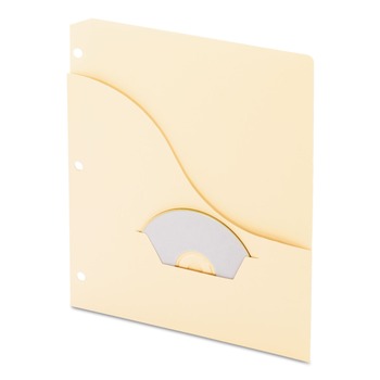 Pendaflex 31870 3-Hole Punched Letter Size Pocket Project Folders - Manila (15/Pack)