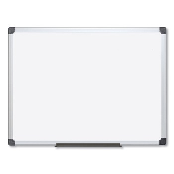 MasterVision MA2107170 96 in. x 48 in. Value Aluminum Lacquered Steel Magnetic Dry Erase Board - White/Silver