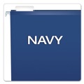 File Folders | Pendaflex 04152 1/5 NAV 1/5-Cut Tabs Letter Size Colored Reinforced Hanging Folders - Navy (25/Box) image number 1
