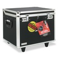 Office Filing Cabinets & Shelves | Vaultz VZ01270 17.5 in. x 15.5 in. x 14.5 in. Locking Mobile Letter/Legal File Chest - Black/Chrome image number 4