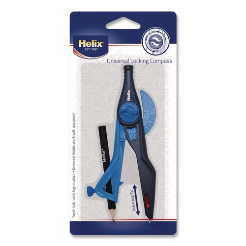 Office & Office Supplies | Maped Helix 37279 12 in. Maximum Diameter Universal Plastic Locking Compass - Random Assorted Color image number 0