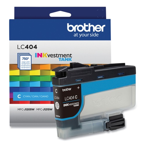 Ink & Toner | Brother LC404CS LC404CS INKvestment 750 Page-Yield Ink - Cyan image number 0