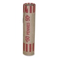 Office & Office Supplies | Pap-R Products 20001 0.50 Dollar Pennies Preformed Tubular Coin Wrappers (1000/Box) image number 3