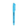 Highlighters | Universal UNV08854 Chisel Tip Fluorescent Blue Ink Blue Barrel Pocket Highlighters (1 Dozen) image number 0
