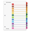 Binders | Cardinal 60318CB 11 x 8.5 OneStep Printable Table of Contents and Jan to Dec Dividers - White/Assorted Tabs (12/Set) image number 1