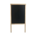 Chalkboards | Flipside 31222 25 in. x 24 in. x 48.5 in. Black Chalkboard Marquee Sign - Black, Natural Wood Frame image number 0