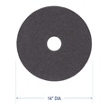 Cleaning & Janitorial Accessories | Boardwalk BWK4014BLA 14 in. Diameter Stripping Floor Pads - Black (5/Carton) image number 5