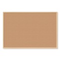 Bulletin Boards | U Brands 2872U00-01 70 x 47 Cork Bulletin Board - Tan Surface/Birch Wood Frame image number 0