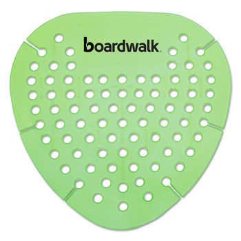 Boardwalk BWKGEMHMI Gem Urinal Screens - Herbal Mint Scent, Green (12/Box)