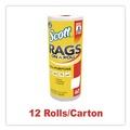 Cleaning Cloths | Scott 54992 9.4 in. x 11 in. 1-Ply Rags On A Roll - White (12/Carton) image number 2