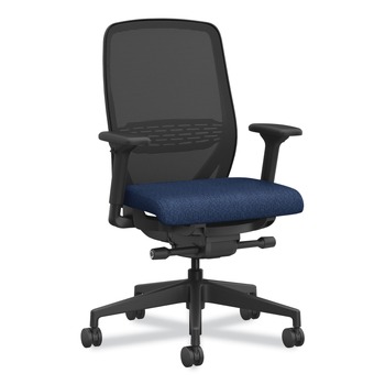 OFFICE AND OFFICE SUPPLIES | HON HONNR12SAMP13BT Nucleus Series 16.63 in. to 21.13 in. Seat Height Up to 300 lbs. Recharge Task Chair - Navy Seat, Black Back/Base
