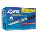 Washable Markers | EXPO 2003894A Low-Odor Extra-Fine Tip Dry Erase Marker Office Value Pack - Black (36/Pack) image number 1