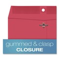 Envelopes & Mailers | Quality Park QUA38734 9 in. x 12 in. 28 lbs. Bond Clasp/Gummed Closure Weight Paper Clasp Envelope - Red (10/Pack) image number 5