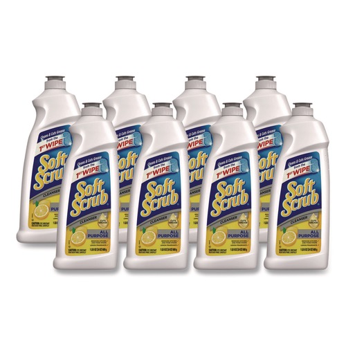 All-Purpose Cleaners | Soft Scrub 0 23400 07224 8 All Purpose Cleanser, Lemon Scent, 24 oz Bottle, 8/Carton image number 0