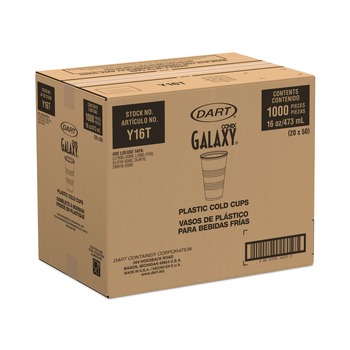 Dart Y16T 16 oz. High-Impact Polystyrene Cold Cups - Translucent (50/Pack)