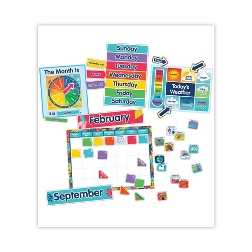 Bulletin Boards | Carson-Dellosa 110486 134-Piece 23 in. x 17 in. One World Calendar Bulletin Board Set - Multicolor image number 0