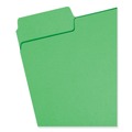 File Folders | Smead 11985 1/3-Cut Tabs Assorted Letter Size 0.75 in. Expansion SuperTab Colored File Folders - Green (100/Box) image number 1