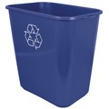 Trash Cans | Impact 7702-11R 20-Quart Polyethylene Soft-Sided Wastebasket with Recycle Logo - Blue image number 3
