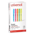 Highlighters | Universal UNV08857 Chisel Tip Assorted Color Pocket Highlighters (12/Set) image number 1