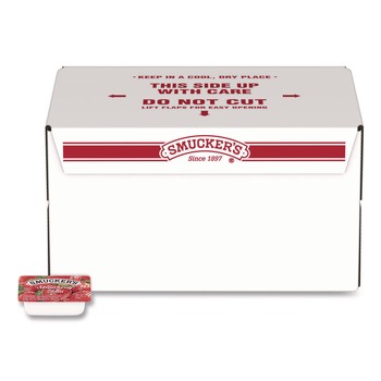 FOOD SERVICE | Smucker's 5150000767 0.5 oz. Jelly/Jam Plastic Portion Control Cups - Strawberry (200/Carton)
