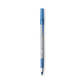 Pens | BIC GSFG11 BLU Round Stic Grip Xtra Comfort Fine 0.8 mm. Stick Ballpoint Pen - Blue Ink/Gray/Blue Barrel (1-Dozen) image number 2