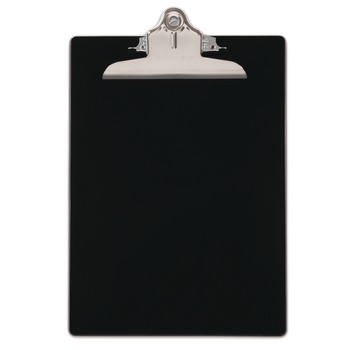 Saunders 21603 1 in. Clip Capacity 8.5 in. x 11 in. Recycled Plastic Clipboard with Ruler Edge - Black