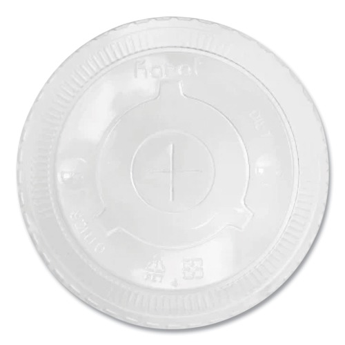 Cups and Lids | Karat C-KCL1045 32 oz. Cold Cup Flat PET Plastic Lids - Clear (600/Carton) image number 0