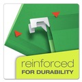 File Folders | Pendaflex 04152 1/5 BGR 1/5-Cut Tabs Colored Reinforced Hanging Folders - Letter Size/Bright Green (25/Box) image number 1