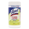 Hand Wipes | LYSOL Brand 19200-84251 7 in. x 7.25 in. 1-Ply Disinfecting Wipes - Lemon and Lime Blossom/White (2/Carton) image number 1