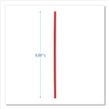 Cutlery | Boardwalk BWKSTRU525R10 5.25 in. Polypropylene Single-Tube Stir-Straws - Red (10000/Carton) image number 5