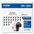 Labels | Brother DK120124PK 1.1 in. x 3.5 in. Die-Cut Address Labels - White (24/Pack) image number 0