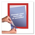 Floor Signs & Safety Signs | Deflecto 68776R Self Adhesive Sign Holders with 8.5 x 11 Insert - Clear with Red Border Frame (2/Pack) image number 2